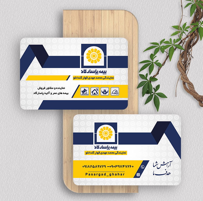 کارت ویزیت بیمه پاسارگاد