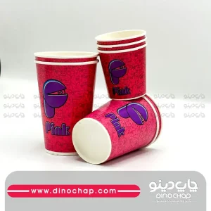 لیوان کاغذی با چاپ مینیمال